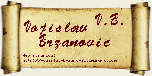 Vojislav Brzanović vizit kartica
